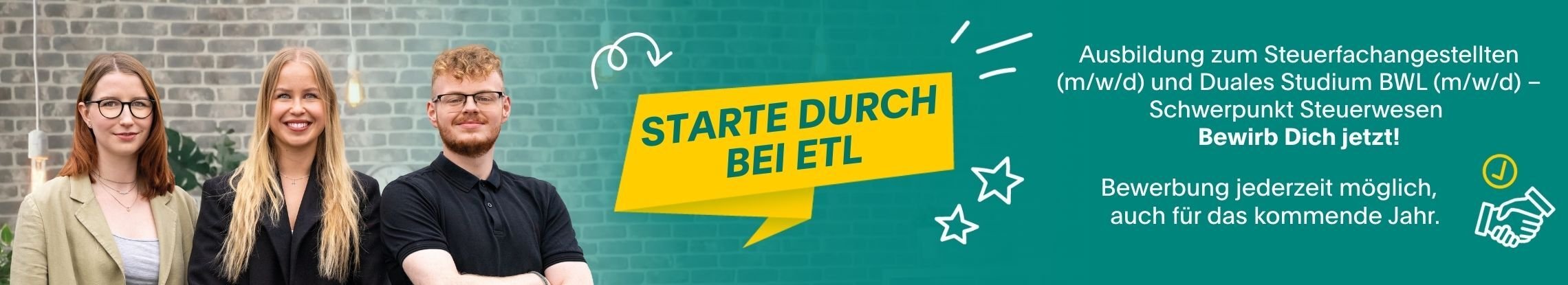 Ausbildung zum Steuerfachangestellten und Duales Studium (m/w/d) - Jetzt bewerben